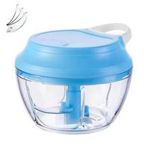 Virtuvės įrankiai, rankinis česnako smulkintuvas, nešiojamasis greitasis pjaustytuvas mini virtuvės kombainas, blue
