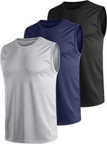 Greitai Džiūstantys Kvėpuojantys Vyriški Marškinėliai Be Rankovių, 3Xl, Pilka/Tamsiai Mėlyna/Juoda, 3 Vnt., 3XL