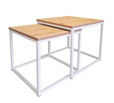 Žurnalinis staliukas 2W1 ąžuolo "craft" baltas pagrindas