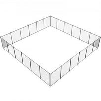 Baseino tvora, 1.2x21.9 m, juoda, nuimamas saugos tinklelis