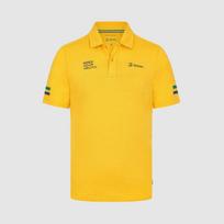 Ayrton Senna Stripe polo marškinėliai geltoni, XS
