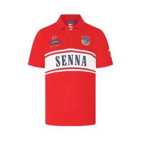 Ayrton Senna Legacy Patchwork polo marškinėliai, raudoni/balti, S