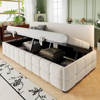 Polsteruotas lovos sofa, 90x200 cm, su hidrauliniu, 1 vnt