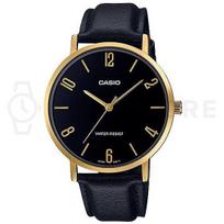 Casio Mtp-vt01gl-1b2 vyriškas laikrodis su odiniu dirželiu