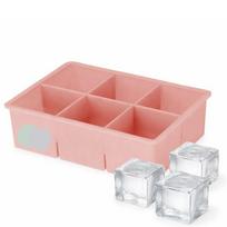 Ledo kubelių forma XXL, silikoninė ledo forma, 6 dideli kubeliai, 5 x 11,5 x 5 cm