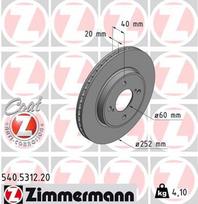 ZIMMERMANN Stabdžių diskas COAT Z 540.5312.20
