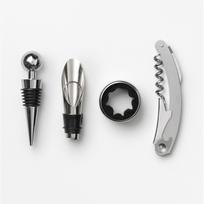 Iš nerūdijančio plieno vyno aksesuarų rinkinys The Essentials Wine Tools – Printworks