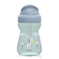 Vaikiškas buteliukas MINI Sport Sipper Animals mėtų žalias šiaudelis