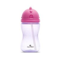 Vaikiška gertuvė su šiaudeliu Lorelli, rožinė, 12+ mėn., 300 ml