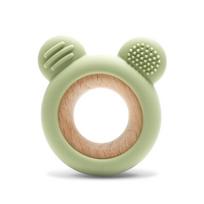 Kramtukas kūdikiui Lorelli Bear, silikoninis, buko, žalia spalva