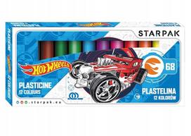 Starpak plastelinas Hot Wheels, 12 spalvų