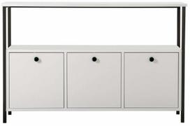 Konsolinis staliukas Kalune Design Solace, balta sp./juoda sp., 30 cm x 120 cm x 77 cm