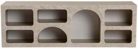 Konsolinis staliukas Nordure Ferlis, marmuro sp./smėlio ruda sp./travertine sp., 40 cm x 160 cm x 51 cm