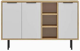 Konsolinis staliukas Kalune Design Viyanna, balta sp./ąžuolo medienos imitacija sp., 29.6 cm x 120 cm x 75 cm