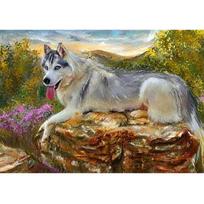 5D Diamond Painting Husky Dogs Full Round Diamond Embroidery Pet Picture Mosaic Paste Wall Art 20X30CM
