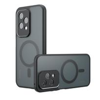 „Honor 200 Pro Lite Matte“, apsaugantis nuo pirštų atspaudų, smūgiams atsparus TPU magnetinis dėklas, apsaugantis nuo kritimo, negelstantis galinis dangtelis. For Honor 200 skaidri juoda spalva