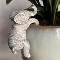 Elephant Lover's Dream - Adorable Hanging Flower Pot for Home and Garden Decoration pilka spalva