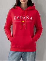 Ispanija Ispanijos Vėliavos Spausdinimo Hoodies Moterims Žieminiai Vilnos Šilti Palaidinukai Pagrindiniai Elementai Kišenė Megztinis Su Gobtuvu Patogūs Laisvi Moteriški Drabužiai S