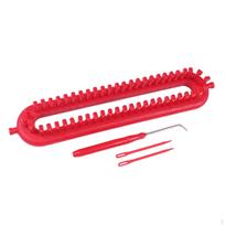 DIY Scarf Knitting Loom with Hook Lightweight Rectangle Design for Beginners 26cm