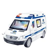 1/32 Mini lydinio automobilis lietas greitosios pagalbos, gaisrinės, policijos automobilio modelis su garsu ir šviesa transporto priemonės modelių kolekcijos dovanos žaislai berniukams mėlyna