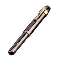 Brass Fountain Pen with Classical Retro Styles Portable Short Pocket Size for Convenient Carry and Refillable Ink beige