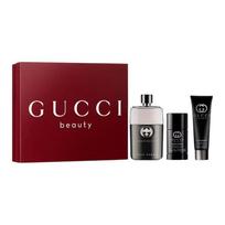 Gucci men's perfume set Guilty Love Eau de Toilette Deodorant Shower Gel Gift Box Perfume EDT 90ml + deodorant 70g + shower gel 50ml without gift bag