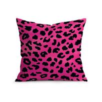 Home Decor Pink Leopard-Print Pillowcases For Modern Decor Pattern Cushion Cover Suitable For Sofa Bedroom Car Pillow Cover Peach skin 18*18(CM)-1Pcs