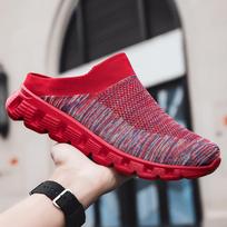 Sports and leisure shoes semi-drag summer fly-woven mesh shoes large size Jinjiang cold sticky 35 raudona
