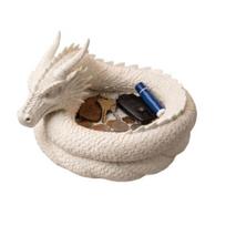 3D Printed Dragon Storage Tray, Decorative Catchall Bowl with Gothic Fantasy Design for Rings Keys Coins Jewelry, Desk Organizer Tray for Home Office balta