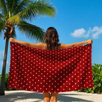Classic Red & White Polka Dot Quick Drying Bath Towel Microfiber beach towel - light weight swimming camping  yoga beach out 60x120cm