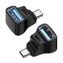 1 To 2 USB-C Male To USB-C USB-A Female Adapter 20Gbps USB-C Adapter Converter 8K 60HZ 180 Degree U-shaped for STEAM DECK/Switch