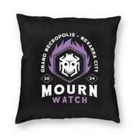 Mourn Watch Dragon Age Square Pillowcase Polyester Linen Velvet Pattern Decorative Throw Pillow Case Sofa Seater Cushion Case Peach skin 18*18(CM)-1Pcs