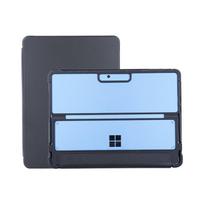 Compatible Protective Case for Microsoft Surface Pro 10, Pro 11, Pro 9 Tablets - Transparent Acrylic Shell & Keyboard Leather Cover white