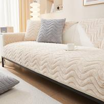 Sofa Pagalvėlė Neslystanti Pliušinė Pagalvėlė Plaunamas Odinės Sofos Užvalkalas Sustorintas Sofos Atlošo Rankšluostis Užvalkalas Audinys 70*70cm gray