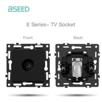 BSEED WIFI Click Switch Modules Smart Light Switch Parts White Glass Frame DIY Combination Wall Sockets USB Charge Key E-Series EU standard
