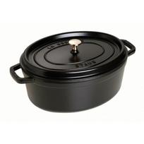 Cocotte en fonte émaillée - STAUB - Ovale 15 cm (0,60 L) - Noir - Tous feux (induction) - Couvercle arrosage continu juoda