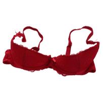 Moterims Nėriniu Atviru Krūtinės Dalimi Paminkštinta Push-Up Liemenėlė 1/4 Puodelio Balconette Liemenėlė Su Lanku Bralette Seksuali Balconette Liemenėlė Su Lanku Dovanos Raudona 80C Naujas Atvykimas 75B raudona