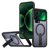 Vėsinantis Šilumos išsklaidymo Magnetinis Magsafe telefono dėklas Xiaomi 17 ProMax 15T 14T Pro Atsparus smūgiams Paslėptas stovas Skaidrus dangtelis Xiaomi 17 pro