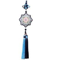 Double Sided Dragon Boat Festival Blessing Pouch Hanging Sachet Pendant  Hanfu Accessory tamsiai mėlyna spalva