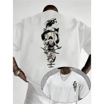 Men'S Dragon Warrior Graphic T-Shirt | Soft And Breathable Casual Short Sleeves | Vintage Trendy Street Style | Suitable for Everyday Outdoor Wear S balta
