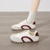 Shoes Dexun new cute baseplate leather shoes women sports ugly cute beautiful casual women 35 raudona