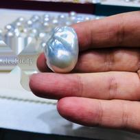 Madingos unisex Šiaurės pašvaistės gėlavandenės barokinės perlai 13-18 mm šalta balta spalva