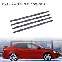 4 vnt. Automobilio lango guminė apdailos juosta Mitsubishi Lancer 2.0L 2.4L 2008-2017 m. Vėjo ir lietaus sandariklis Durų lipdukas 5727A005 5727A006 juoda