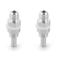 2Pcs -6AN Flare Male Bulkhead To 5/16  Hose Barb Fuel Pump Tank Adapter Fitting