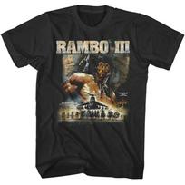 Rambo - 3 Chopper Poster - Officially Licensed - Gray Solid Front Print  Sh 110