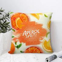 Home Decor Aperol Spritz Themed Decorative Pillow Covers Pattern Cushion Cover Suitable For Sofa Bedroom Car Pillow Cover Peach skin 18*18(CM)-1Pcs