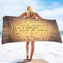 Matematikos paplūdimio rankšluostis Minkštas mikropluošto matematinių formulių vonios rankšluostis Sugeriantis greitai džiūstantis rankšluosčiai sporto salės, SPA, kelionėms, plaukimui, sportui, jogai Hand Towel 30x50cm&1pc