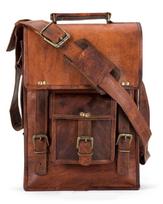 Krepšys Odinis nešiojamasis kompiuteris Vintage Messenger Vyriškas lagaminas Kuprinė, ruda ožka 9x11x4 ruda