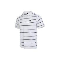 Adidas Siuvinėto Logotipo Dryžuoti Pusiau Mygtukai Polo Marškinėliai Vyriški Viršutiniai Drabužiai Balti IA8166 XL white