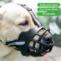 Reguliuojamas šuns antsnukis Anti-Biting Šuns burnos uždangalas Su atspindinčia juostele Gali gerti vandenį Kvėpuojantis Plastikinis for about 2.5KG Dog